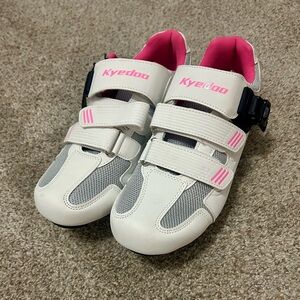 White and Pink Cycling Shoes 39(7.5)